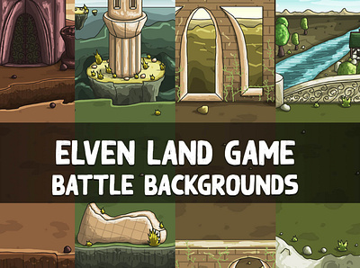 Free Elven Land 2D Battle Backgrounds 2d backgrounds battle fantasy free game assets gamedev indie game rpg