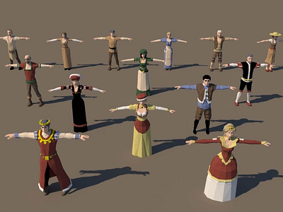 Free Medieval 3d People Low Poly Pack By 2d Game Assets On Dribbble