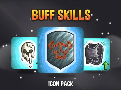 48 Buff Skill RPG Icons 2d craftpix game assets gameassets gamedev icons indie game indiedev rpg