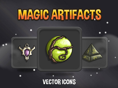 48 Magic Artifact RPG Icons 2d craftpix fantasy game assets gameassets gamedev icons indie game indiedev rpg