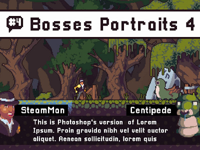 Monster Portraits with Emotions 2d character craftpix fantasy gameassets gamedev indie game indiedev pixel art pixelart rpg