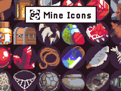 Free Pixel Art Icons for Mine Location craftpix gameassets gamedev icons indiedev pixelart