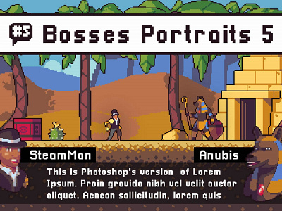Monster Portraits Pixel Art craftpix gameassets gamedev indiedev pixelart