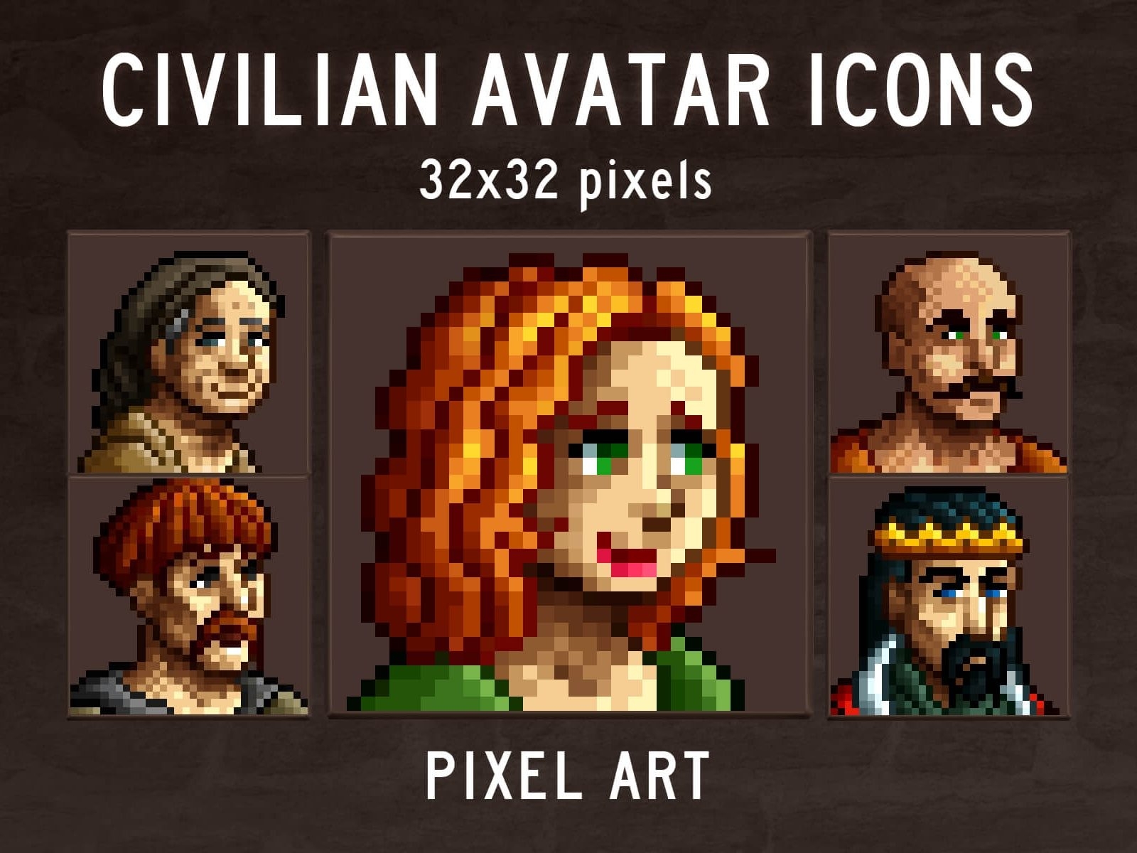 Set of pixel art avatar faces Royalty Free Vector Image