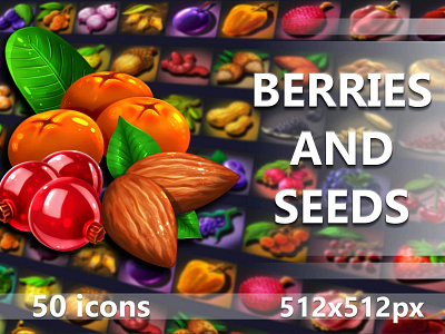 Berry and Seed Game Icons indiedev