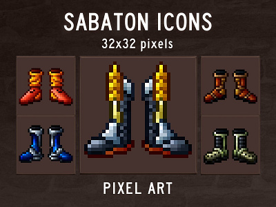 Sabaton Pixel Art Icons