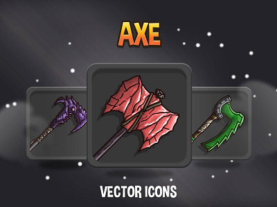 48 Axe RPG Game Icons 2d axe axes game assets game icons gamedev indiedev rpg rpg icons weapon