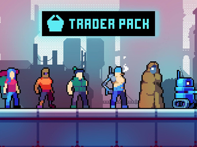 Trader Cyberpunk Pixel Art Pack