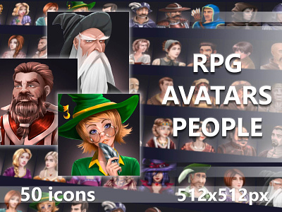 Free RPG Fantasy Avatar Icons
