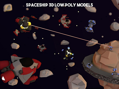 Free Spaceship 3D Low Poly Models Pack 3d art assets game indie low lowpoly model models polly poly polygon space spacecraft spaceship spaceships spaceshooter star ship star war