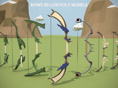 Bow 3D Low Poly Models