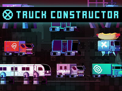 Free Truck Constructor Pixel Art