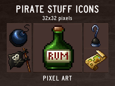 Pocket Things Pixel Art 32x32 Icon Pack 