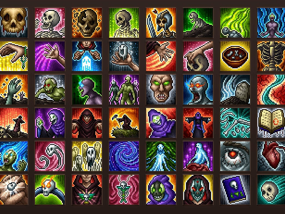 Necromancer Skill Pixel Art Icons by 2D Game Assets on Dribbble