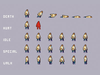 Homeless Character Pixel Art Pack by 2D Game Assets on Dribbble