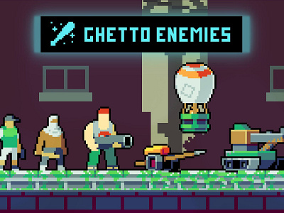 Pixel Art Enemy Character Pack 2d art asset assets bandit bandits character cyberpunk drone enemy game gamedev indie pixel pixelart pixelated png psd sprites spritesheets