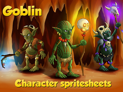 2d Game Goblin Character Sprite