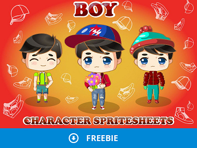 Free 2d Game Chibi Boy 2d boy character chibi free freebie game gamedev
