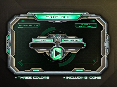 Sci-Fi Game Interface gamedev gameinterface gui rpg sci fi