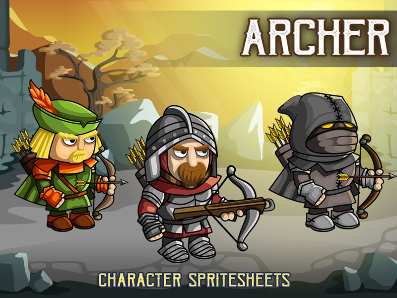 2D Fantasy Archer Sprite by 2D Game Assets on Dribbble