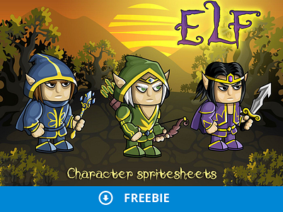 Free 2D Fantasy Elf Sprite character elf fantasy game gamedev gaming indie game rpg sprite superhero tower defence