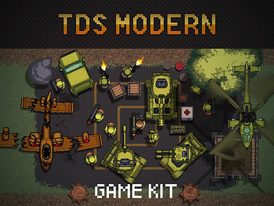TDS Pixel Game Kit 8bit game kits gamedev pixel art tds tiles