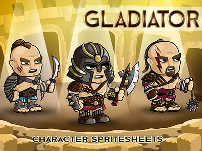 2D Fantasy Gladiator Sprite character fantasy game gamedev gaming gladiator indie game rpg sprite superhero tower defence