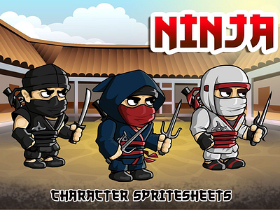 2D Fantasy Ninja Sprite assassin character fantasy game gamedev gaming indie game rpg sprite superhero tower defence
