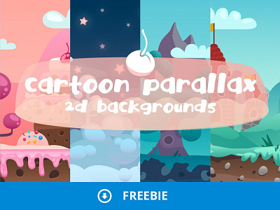 Free Cartoon Parallax 2D Backgrounds 2d backgrounds game game design gamedev gaming ios platformer run unity