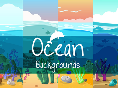 Ocean 2D Game Backgrounds