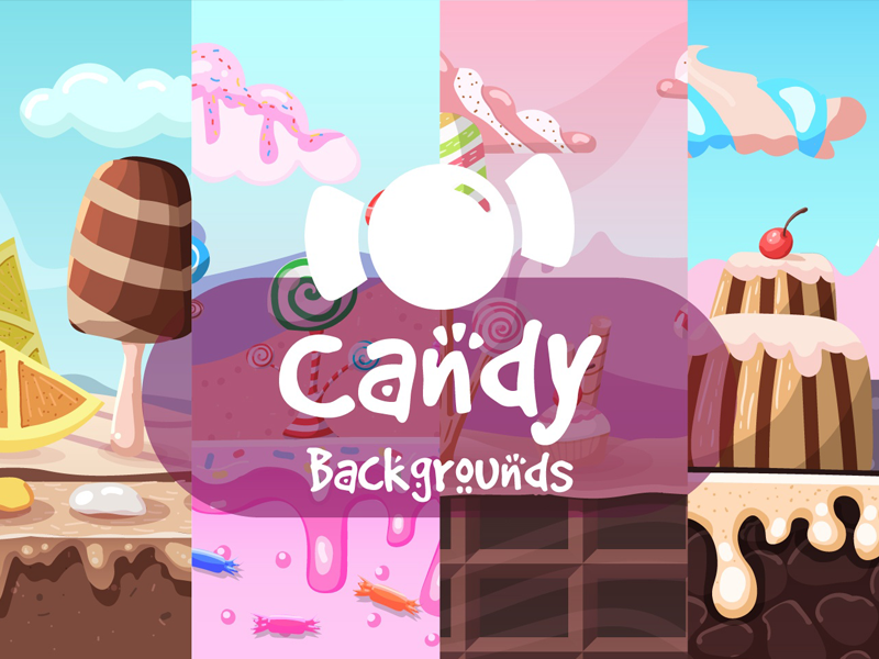 Candy 2D Backgrounds by 2D Game Assets on Dribbble