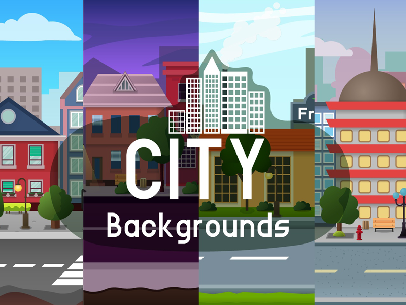 2d city game background