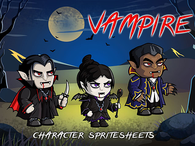 2D Fantasy Vampire Sprite
