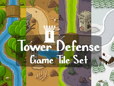 Tower Defense Tile set game game assets tile tile set tileset tower defense
