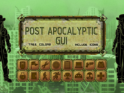 Post-Apocalyptic Game Interface gamedev gameinterface gothic gui post apocalyptic rpg