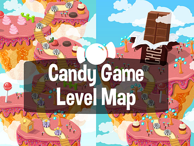 Candy Level Map Backgrounds 2d backgrounds game game design gamedev gaming level map map