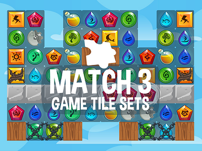 Match 3 Game TileSets game game assets match 3 tile tile set tileset