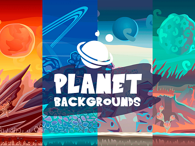 2D Planet Backgrounds 2d background game game design gamedev gaming ios platformer run unity