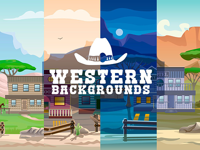 2D Western Backgrounds