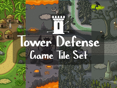 Tower Defense Tile set 2 game game assets tile tile set tileset tower defense