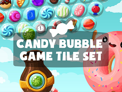 Candy Bubble Game Assets 2d bubble candy game game assets match 3