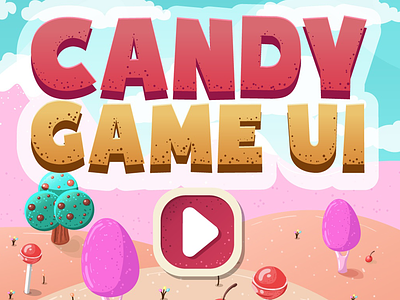 Candy GUI 2d bubble candy game game assets gui interface match 3 ui