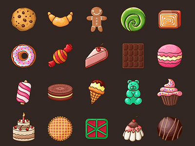 Sweets 2D Game Objects