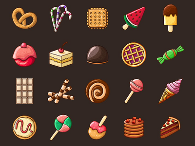 Sweets 2D Game Objects 2 2d game game assets game items objects sweets