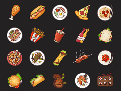 Food 2D Game Objects