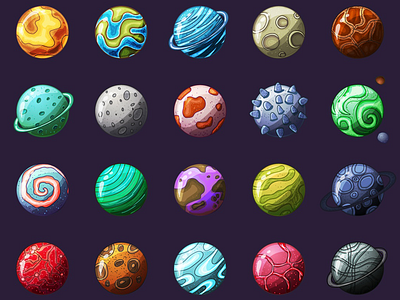 Planets 2D Game Items