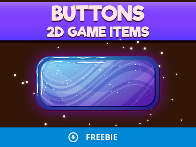 Free Buttons 2D Game Items 2d buttons game game assets game items objects ui