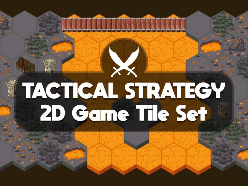Strategy Game Tile Set by 2D Game Assets on Dribbble