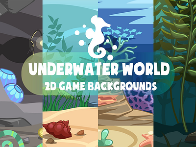 Underwater World Backgrounds 2d background game game design gamedev gaming ios platformer run unity