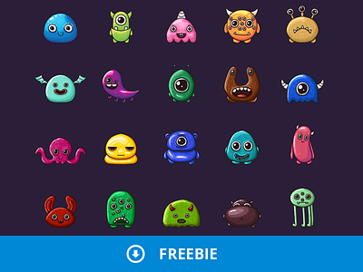 Free Monster 2D Game Objects